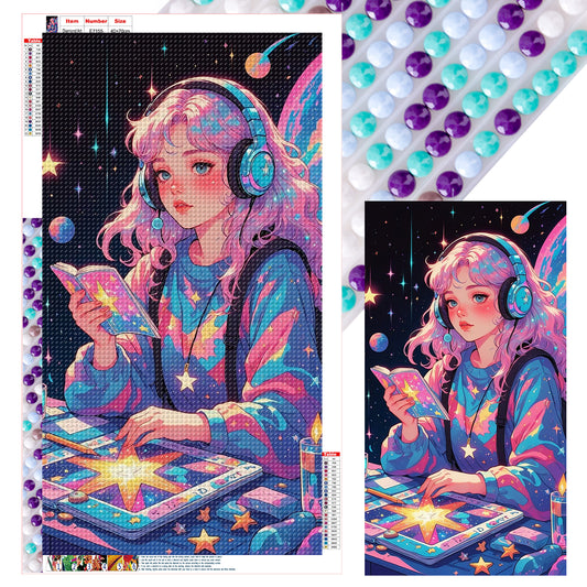 Cartoon Girl - Full Round Drill Diamond Painting 40*70CM