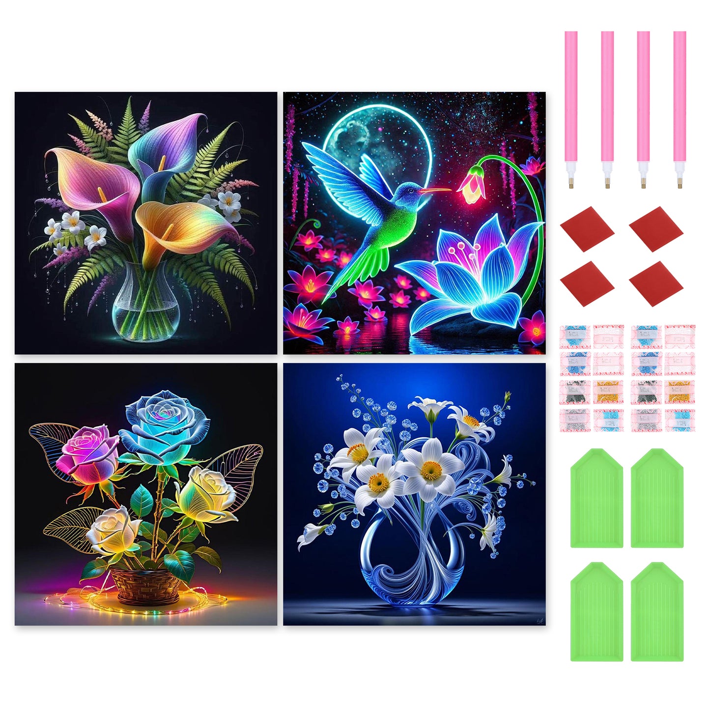 Flowers And Birds - Full Round Drill Diamond Painting 30*30CM