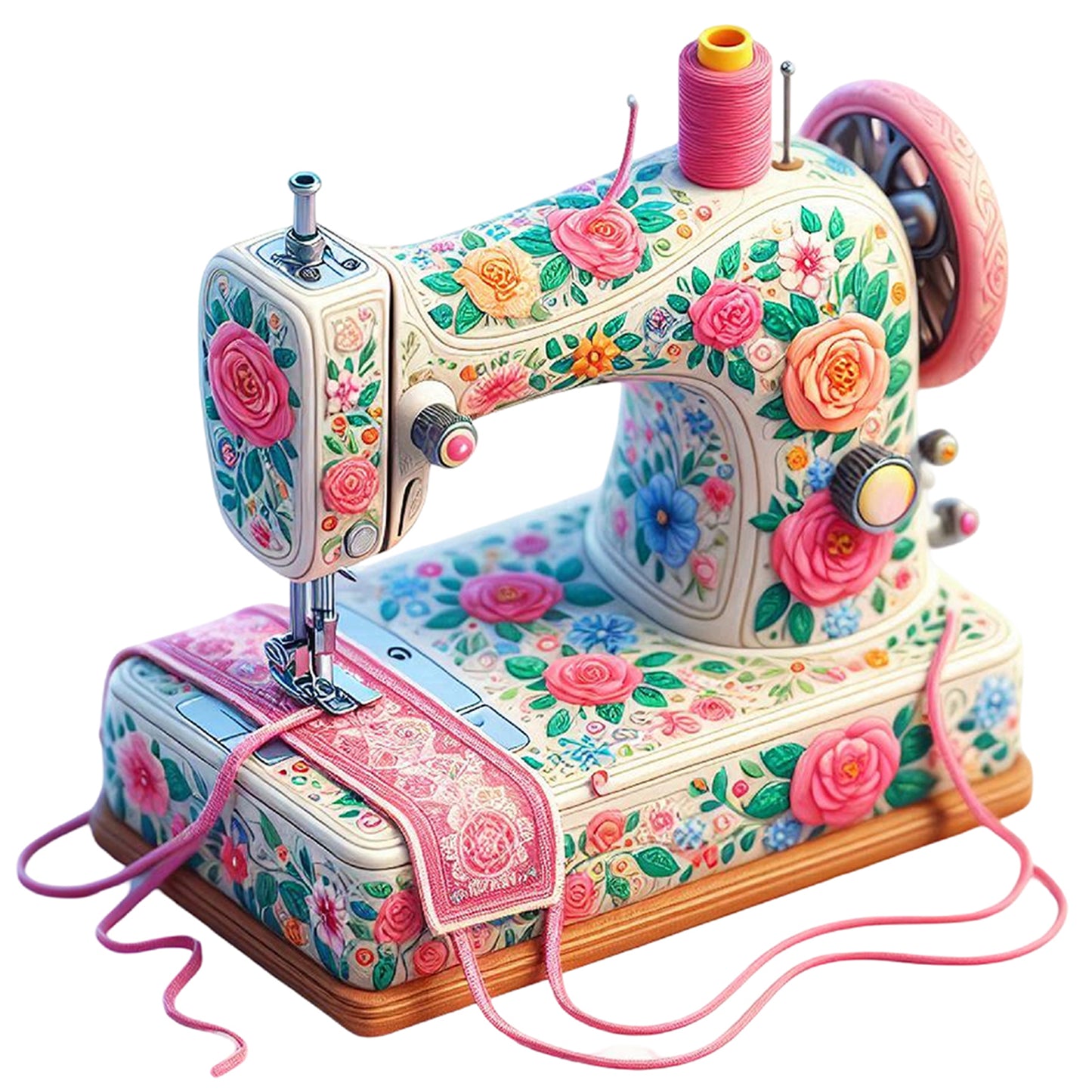 Sewing Machine - Full Round Drill Diamond Painting 30*30CM