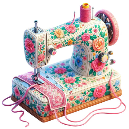 Sewing Machine - Full Round Drill Diamond Painting 30*30CM