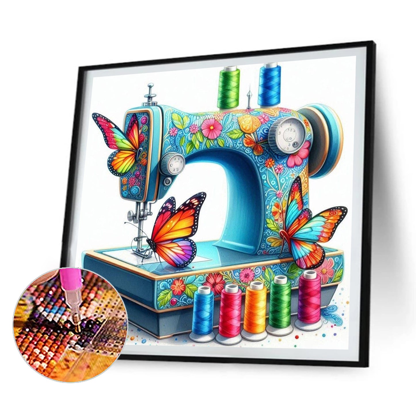 Sewing Machine - Full Round Drill Diamond Painting 30*30CM