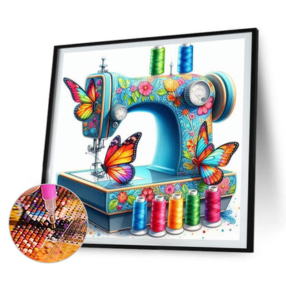 Sewing Machine - Full Round Drill Diamond Painting 30*30CM