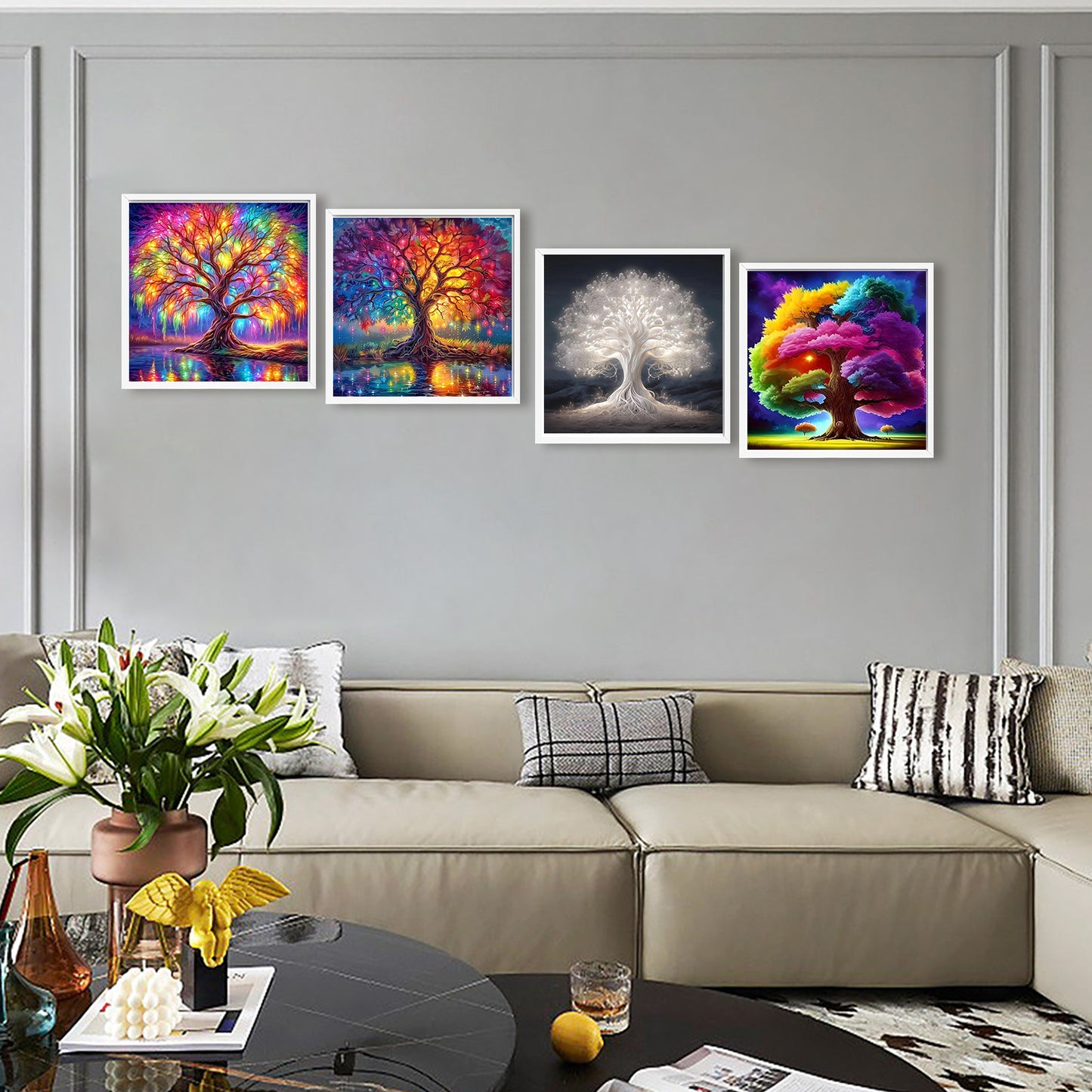 Trees - Full Round Drill Diamond Painting 30*30CM