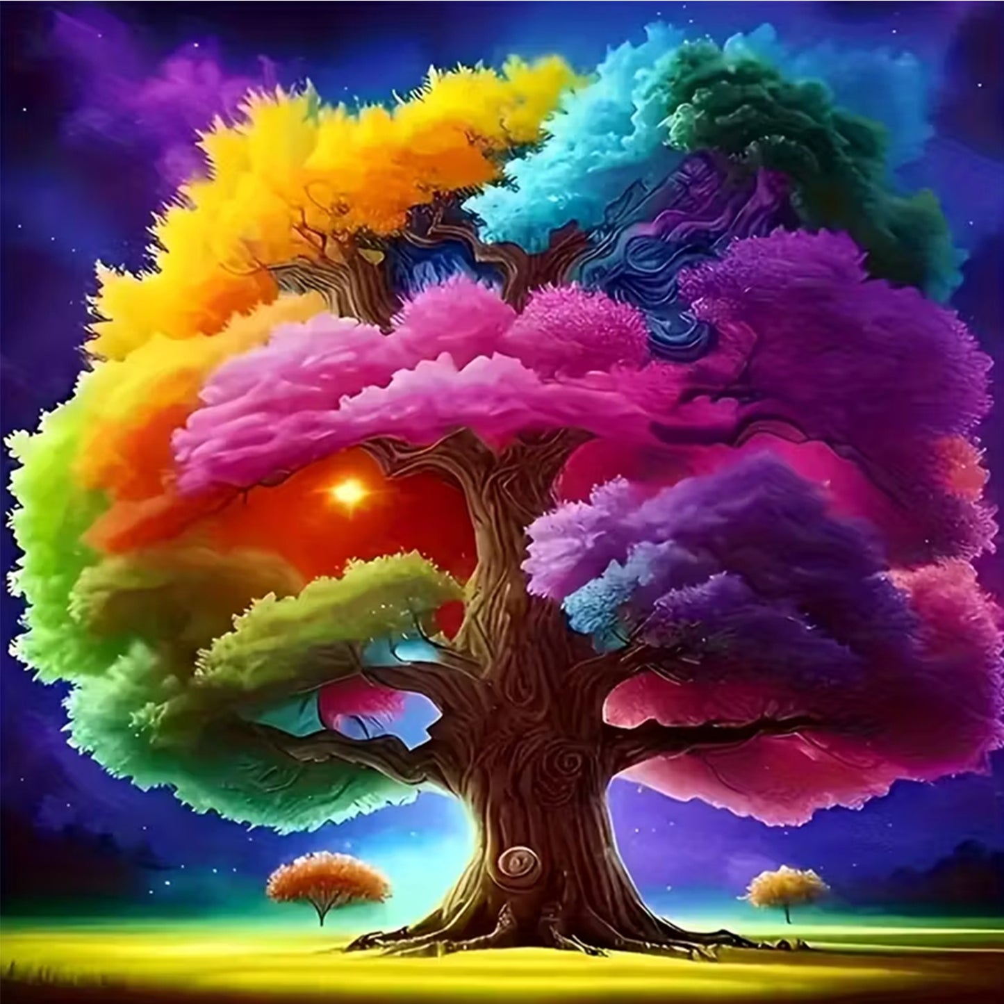 Trees - Full Round Drill Diamond Painting 30*30CM