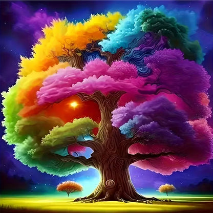 Trees - Full Round Drill Diamond Painting 30*30CM