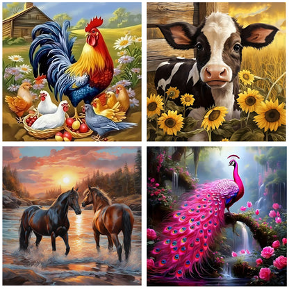 Animals - Full Round Drill Diamond Painting 30*30CM