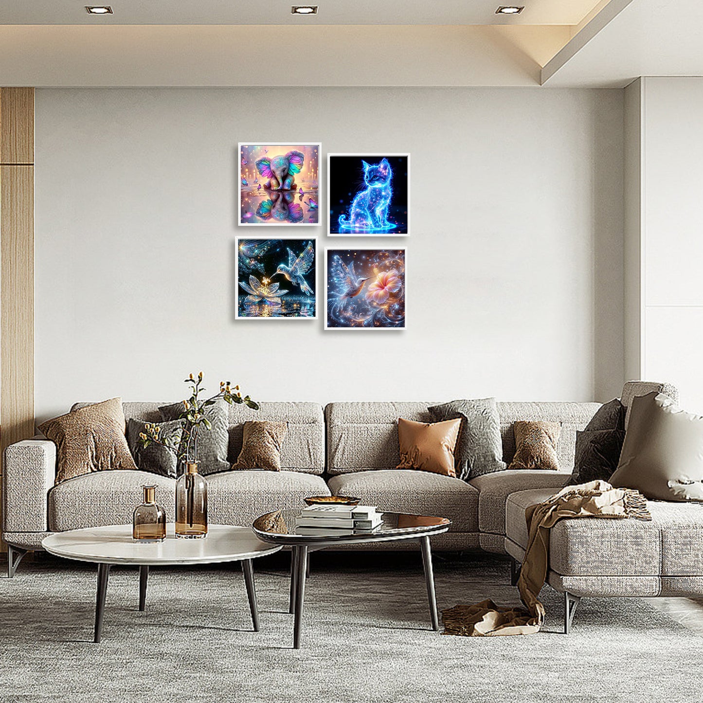 Animals In Bloom - Full Round Drill Diamond Painting 30*30CM