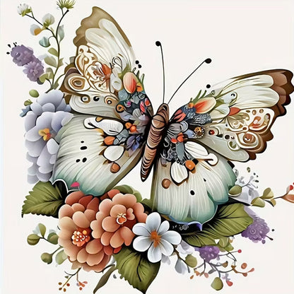 Butterflies - Full Round Drill Diamond Painting 30*30CM
