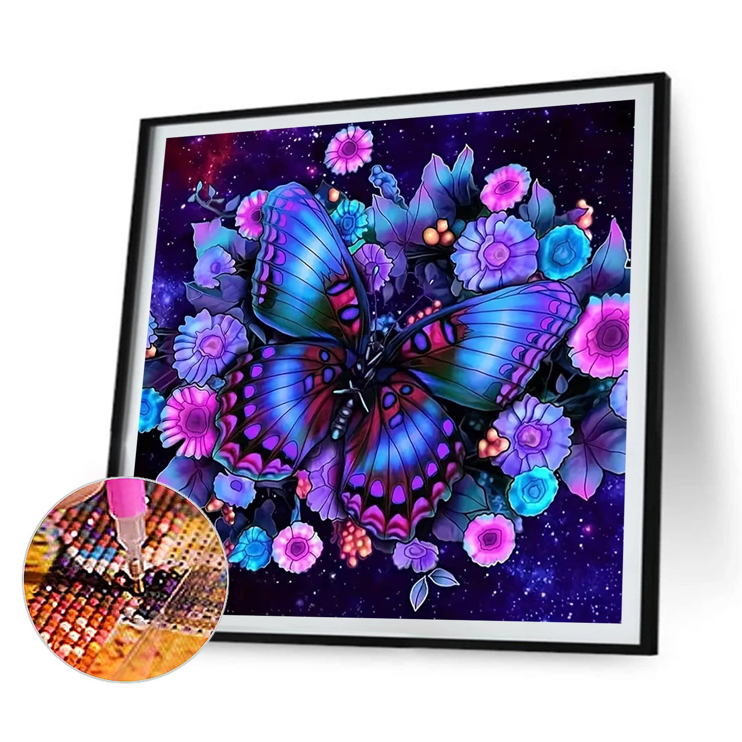 Butterflies - Full Round Drill Diamond Painting 30*30CM