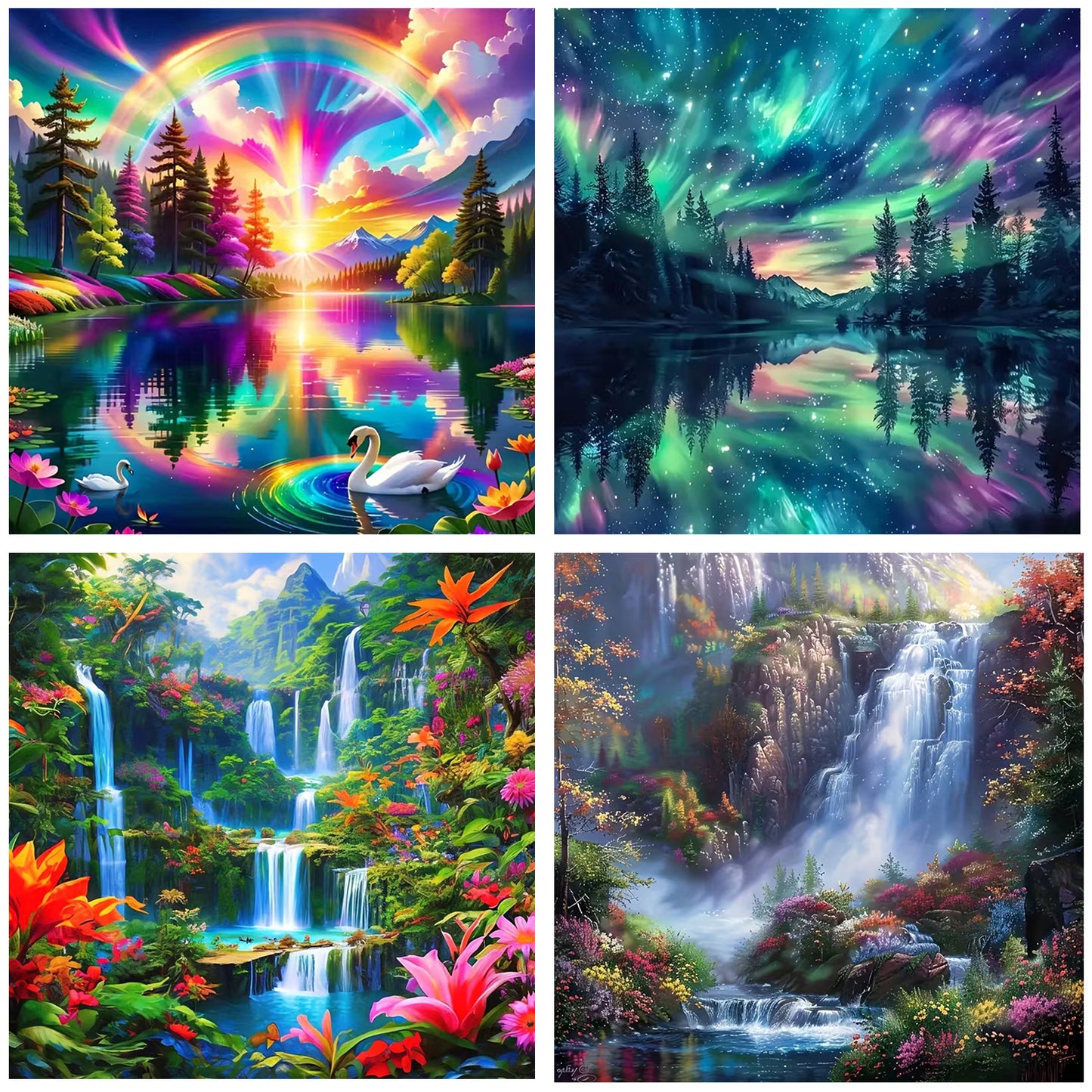 Landscape - Full Round Drill Diamond Painting 30*30CM