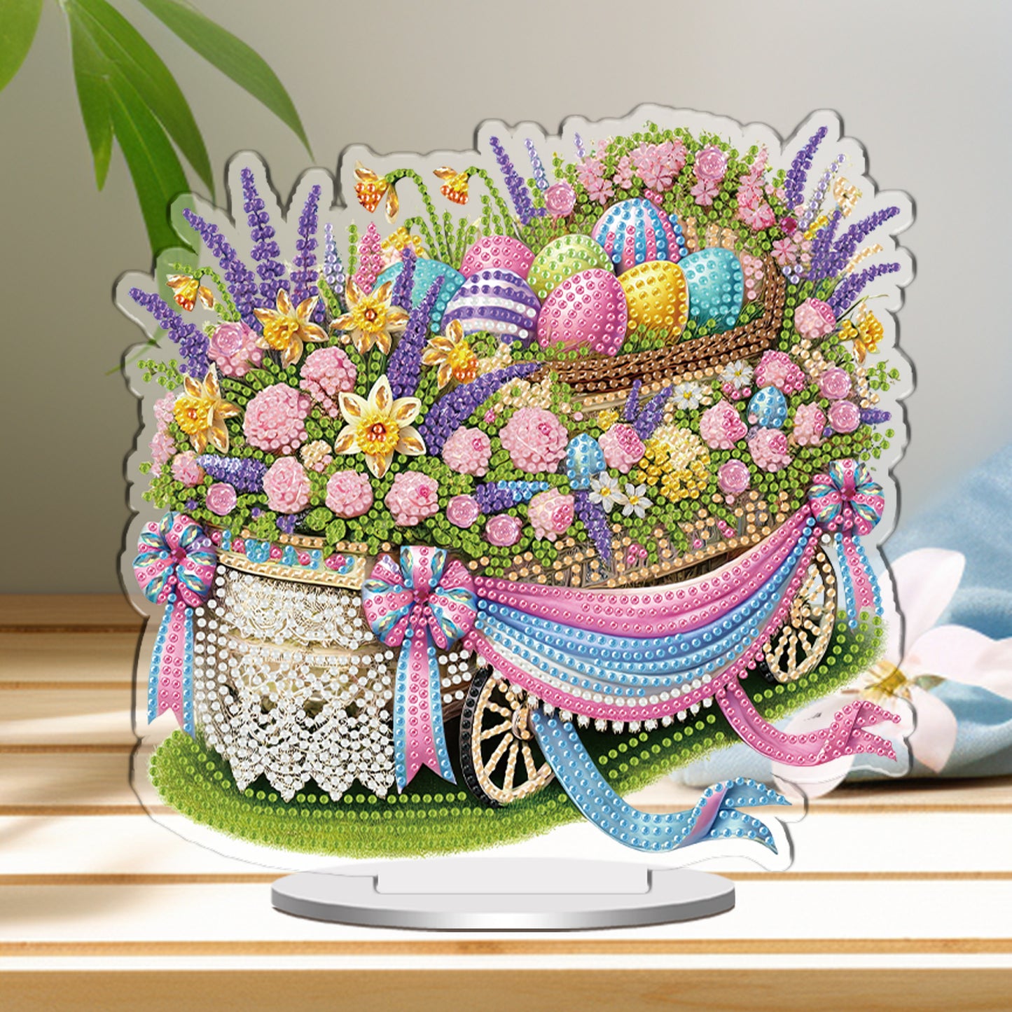 Easter DIY 2D Flat Acrylic Special Shaped Diamond Art Kits Single Sided 22x25cm