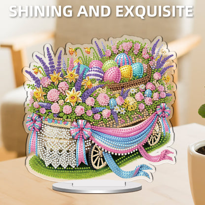 Easter DIY 2D Flat Acrylic Special Shaped Diamond Art Kits Single Sided 22x25cm
