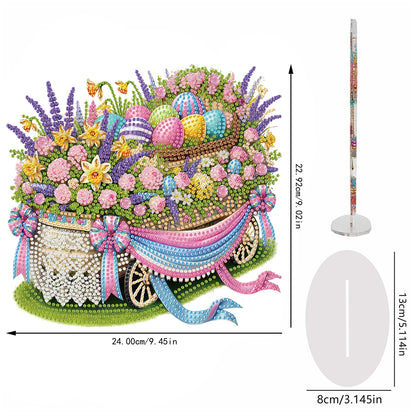 Easter DIY 2D Flat Acrylic Special Shaped Diamond Art Kits Single Sided 22x25cm