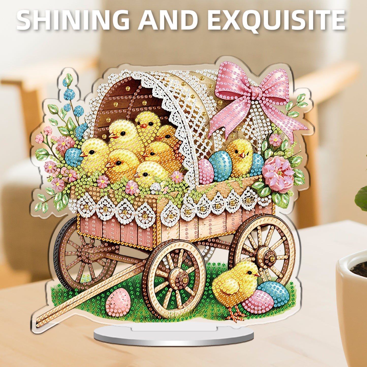 Easter and Ducks DIY 2D Flat Acrylic Special Shaped Diamond Art Kits 22x25cm