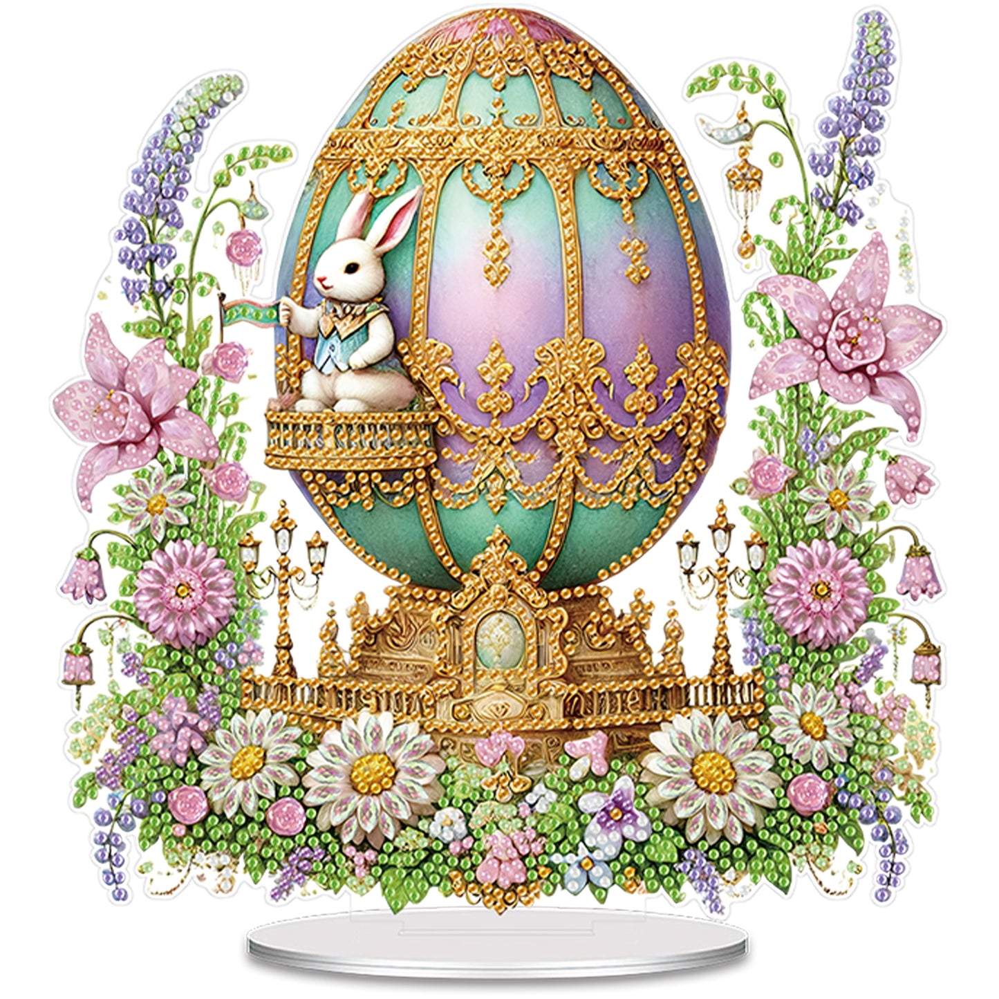 Easter Eggs DIY 2D Flat Acrylic Special Shaped Diamond Art Kits 22x25cm Home