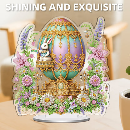 Easter Eggs DIY 2D Flat Acrylic Special Shaped Diamond Art Kits 22x25cm Home