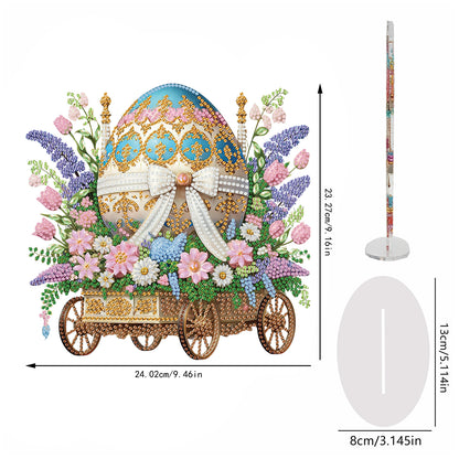 Easter Bow Eggs DIY 2D Flat Acrylic Special Shaped Diamond Art Kits 22x25cm Home