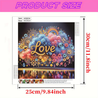 Love - Special Shaped Drill Diamond Painting 30*30CM