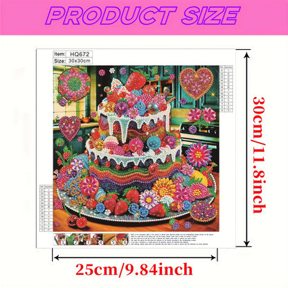 Cakes And Sweets - Special Shaped Drill Diamond Painting 30*30CM