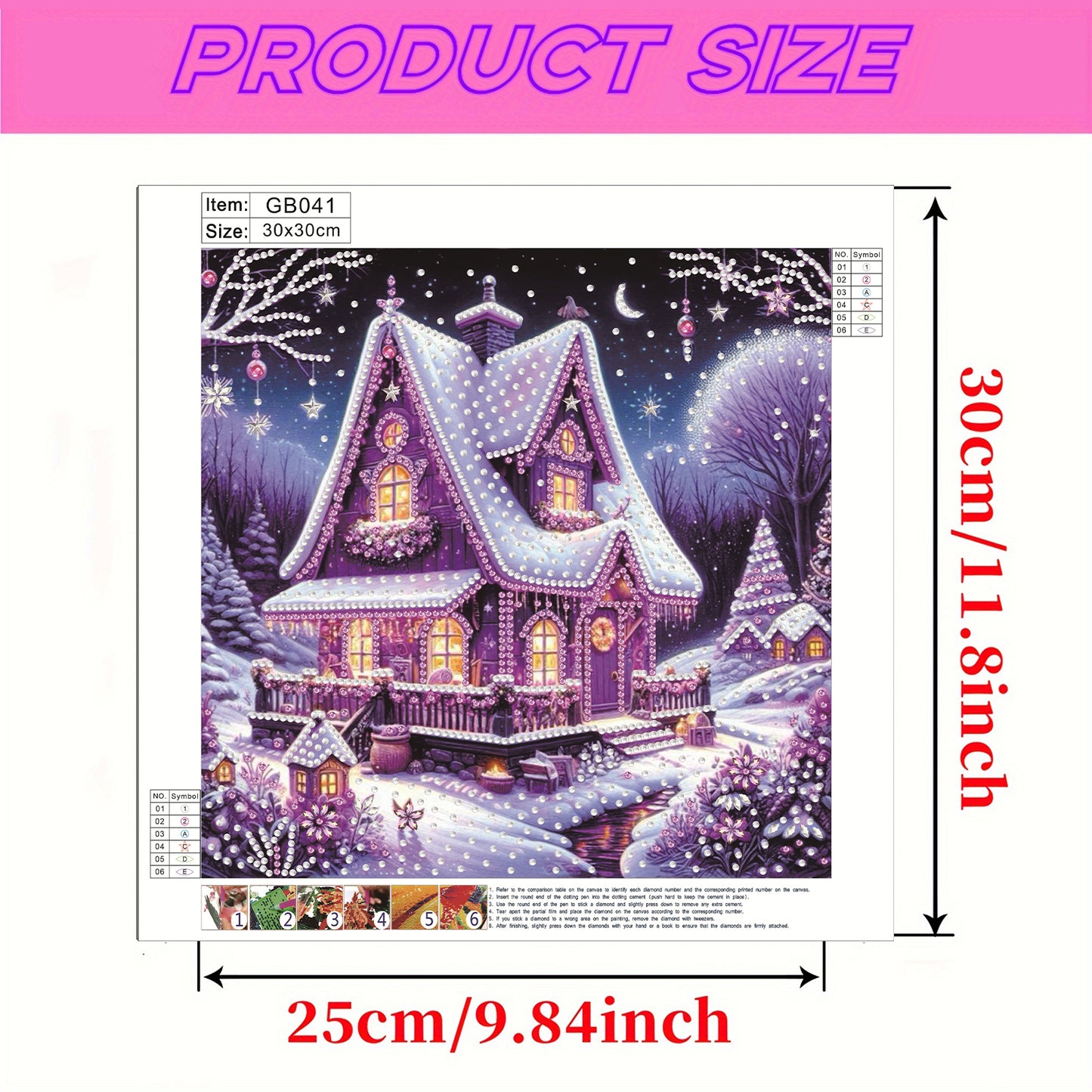 Winter Houses - Special Shaped Drill Diamond Painting 30*30CM