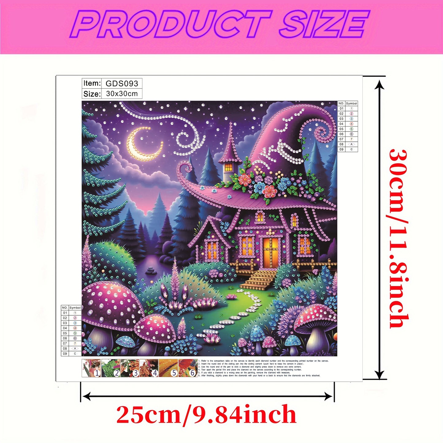 Witch Hat House - Special Shaped Drill Diamond Painting 30*30CM