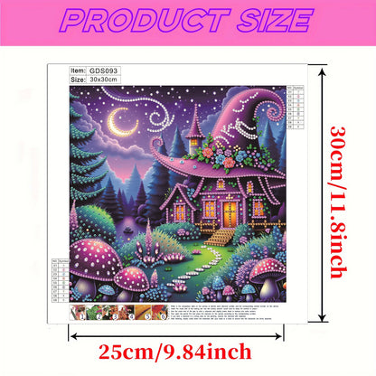 Witch Hat House - Special Shaped Drill Diamond Painting 30*30CM