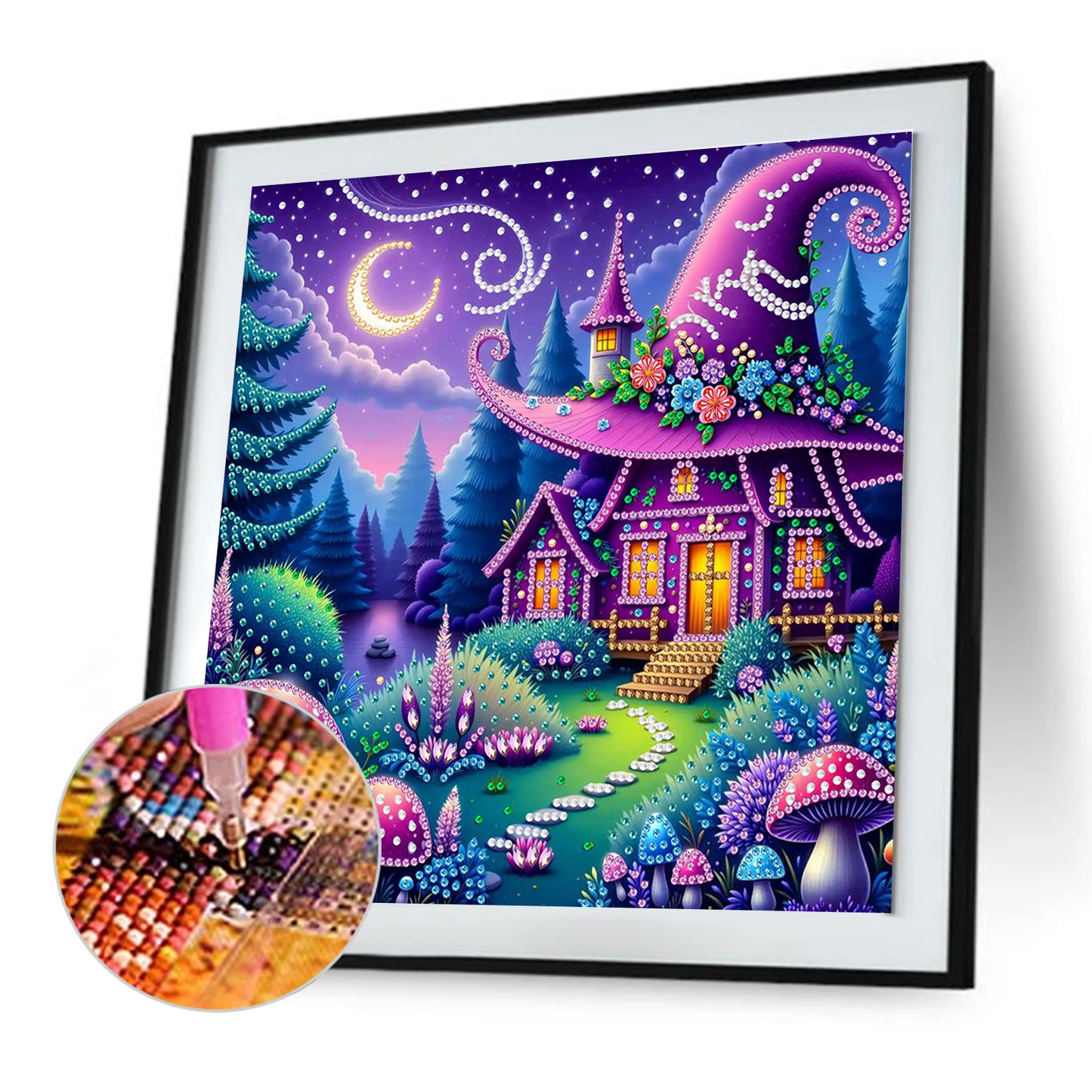 Witch Hat House - Special Shaped Drill Diamond Painting 30*30CM
