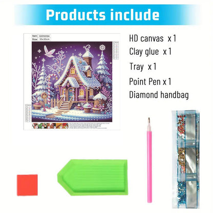 Winter Houses - Special Shaped Drill Diamond Painting 30*30CM