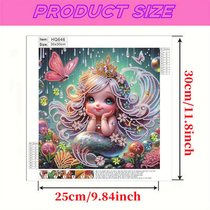 Mermaid Fairy Girl - Special Shaped Drill Diamond Painting 30*30CM