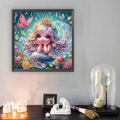 Mermaid Fairy Girl - Special Shaped Drill Diamond Painting 30*30CM