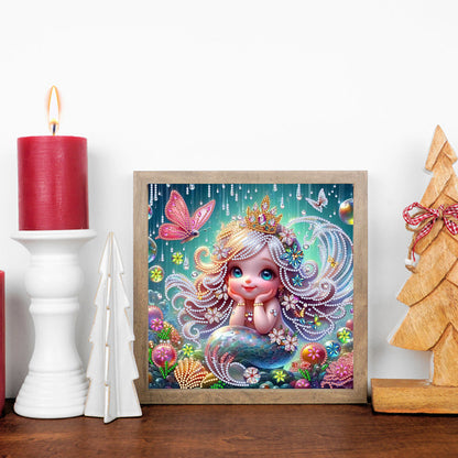 Mermaid Fairy Girl - Special Shaped Drill Diamond Painting 30*30CM