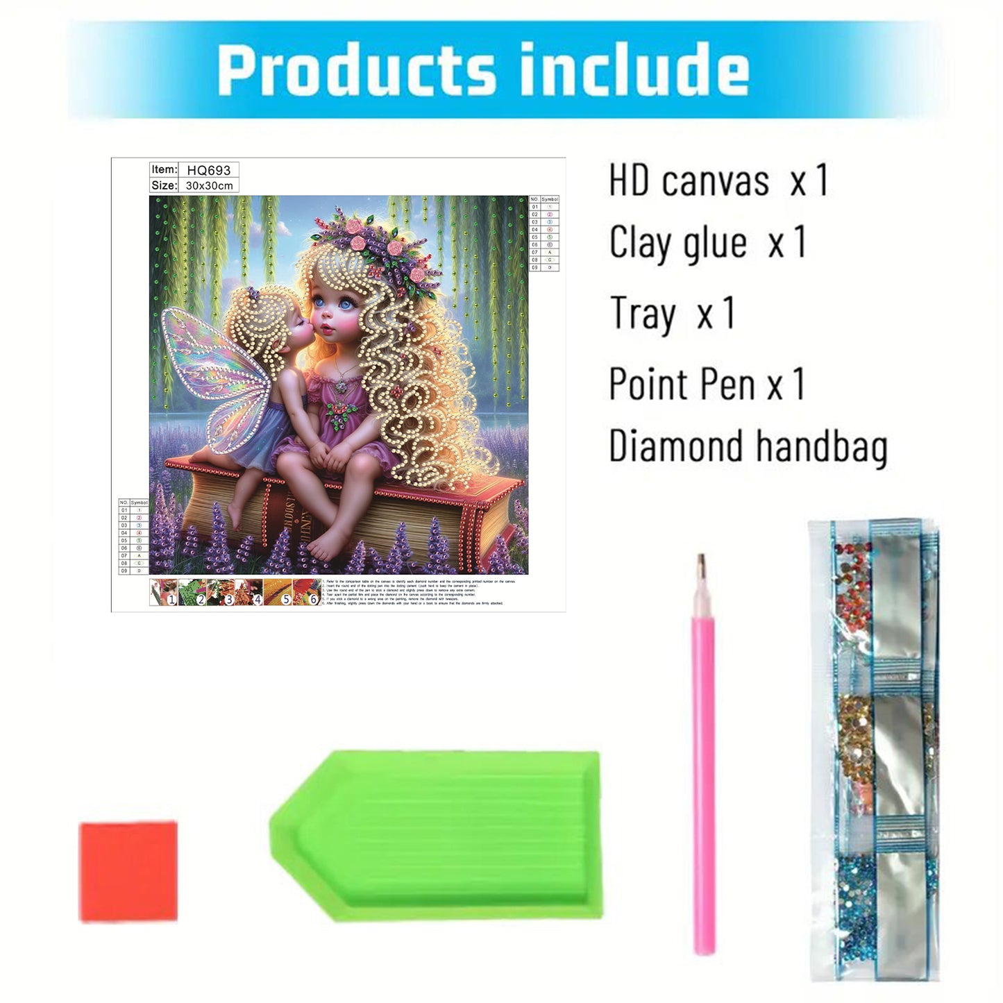 Lavender Fairy Girl - Special Shaped Drill Diamond Painting 30*30CM