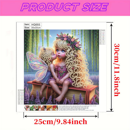 Lavender Fairy Girl - Special Shaped Drill Diamond Painting 30*30CM