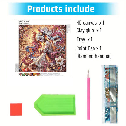 Curly-Haired Girl - Special Shaped Drill Diamond Painting 30*30CM