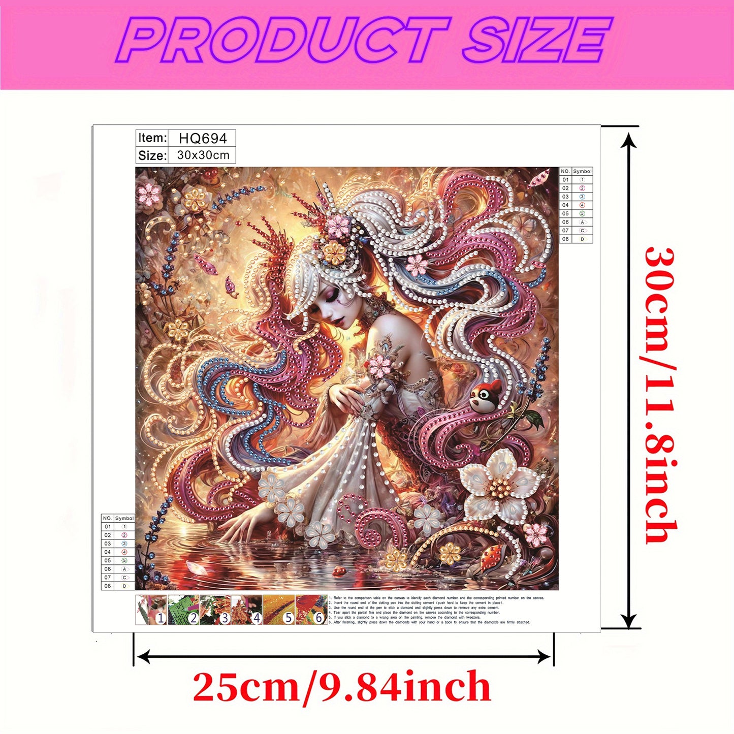 Curly-Haired Girl - Special Shaped Drill Diamond Painting 30*30CM