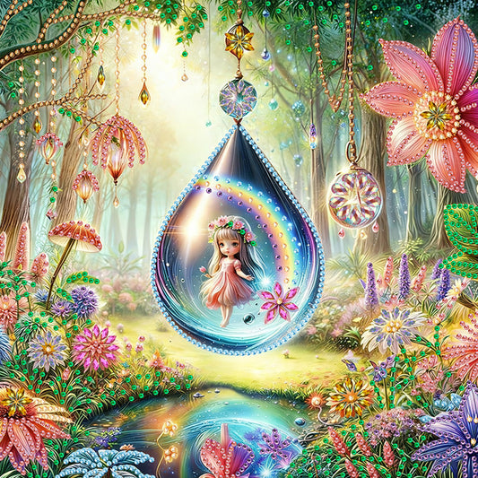 Forest Fairy Girl - Special Shaped Drill Diamond Painting 30*30CM