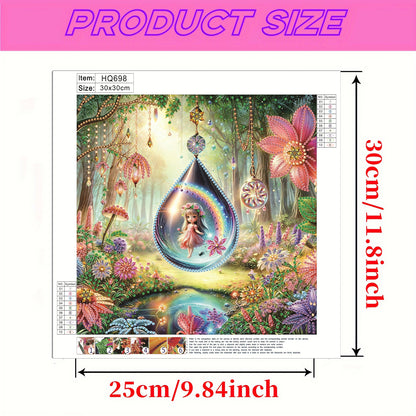 Forest Fairy Girl - Special Shaped Drill Diamond Painting 30*30CM