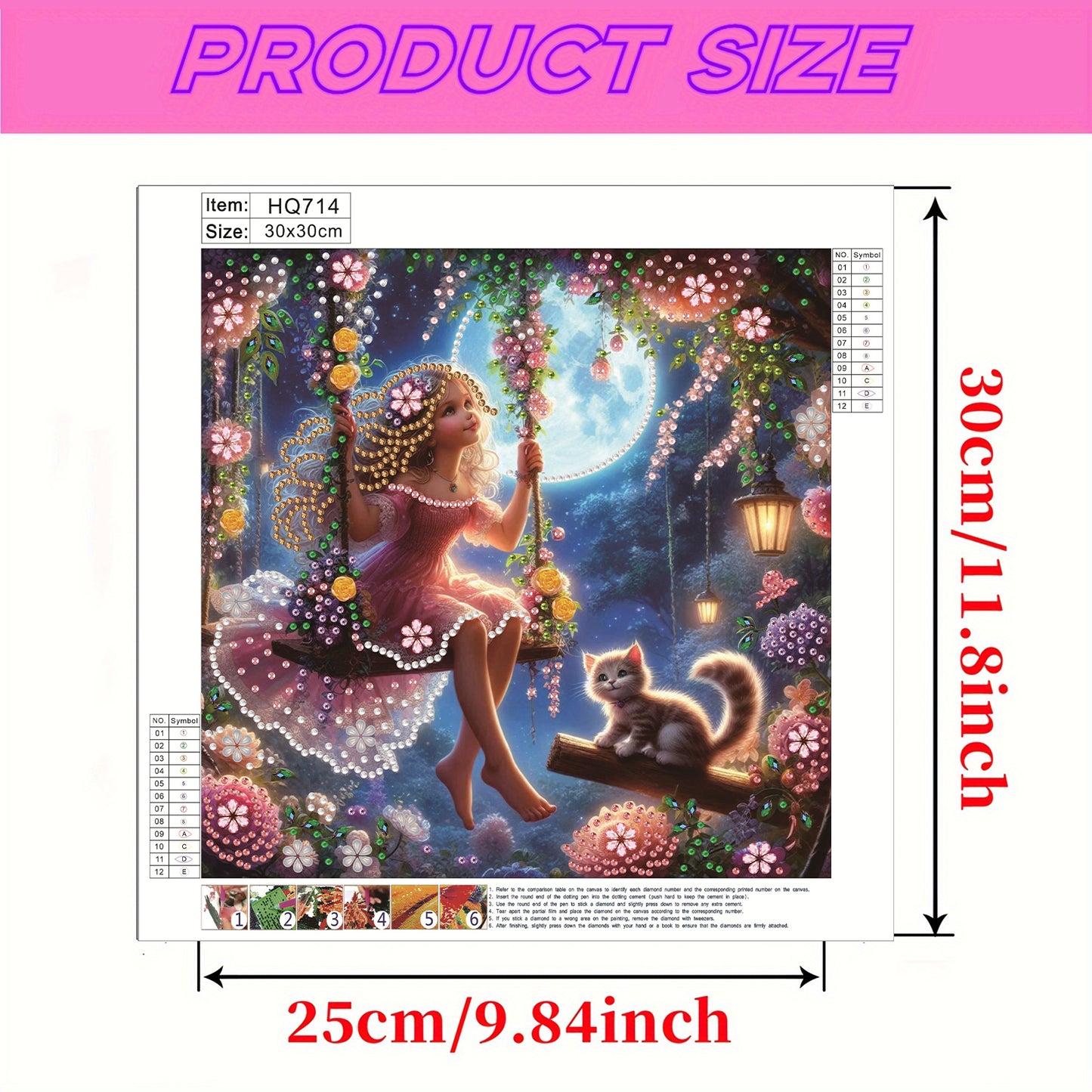 Swinging Girl - Special Shaped Drill Diamond Painting 30*30CM