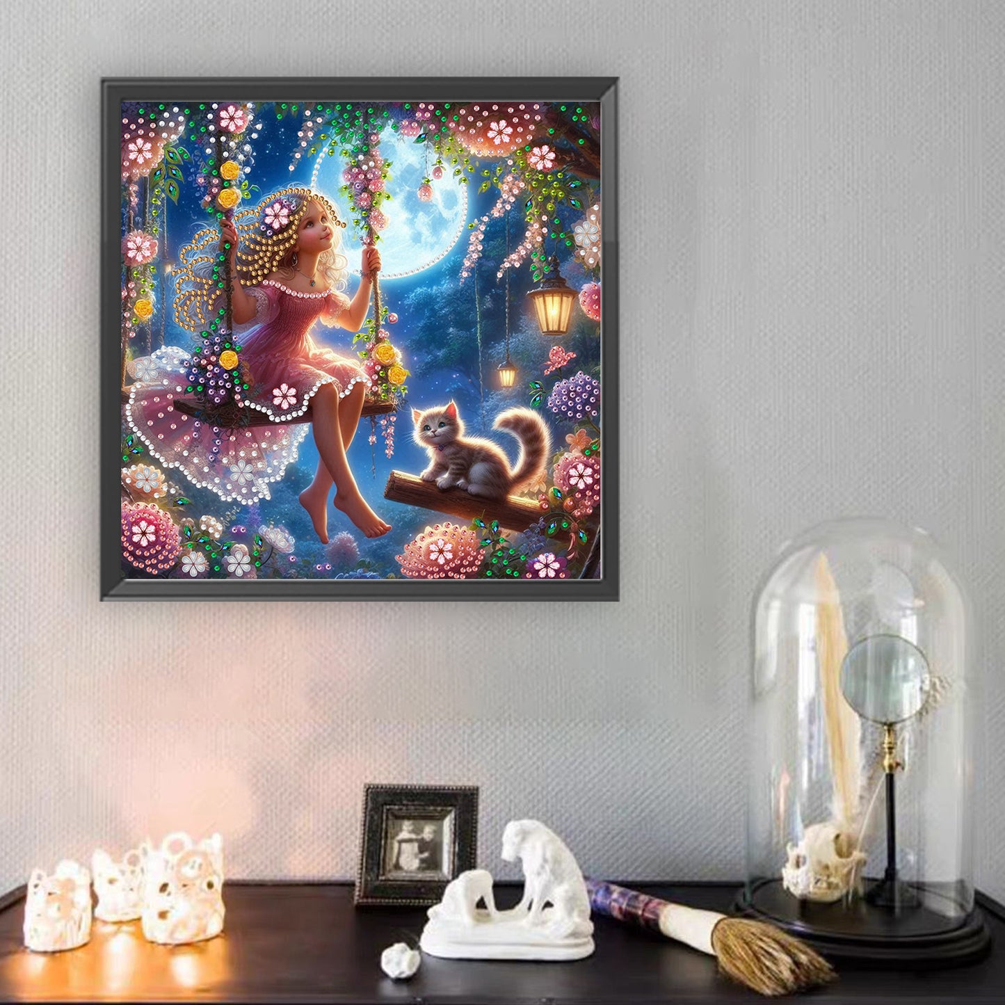 Swinging Girl - Special Shaped Drill Diamond Painting 30*30CM