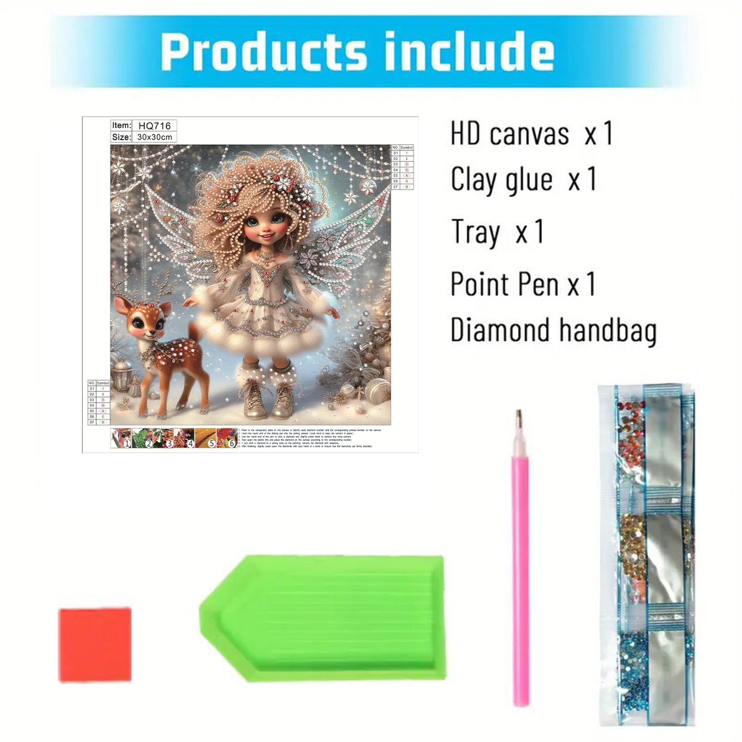 Winter Fairy Girl - Special Shaped Drill Diamond Painting 30*30CM
