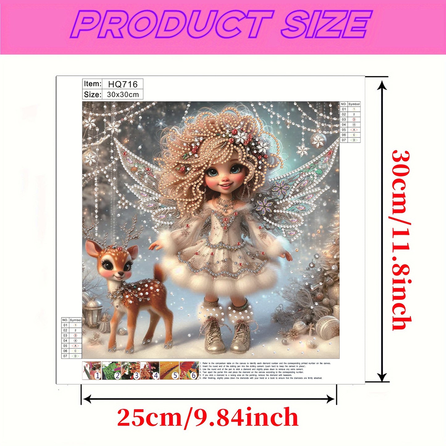 Winter Fairy Girl - Special Shaped Drill Diamond Painting 30*30CM