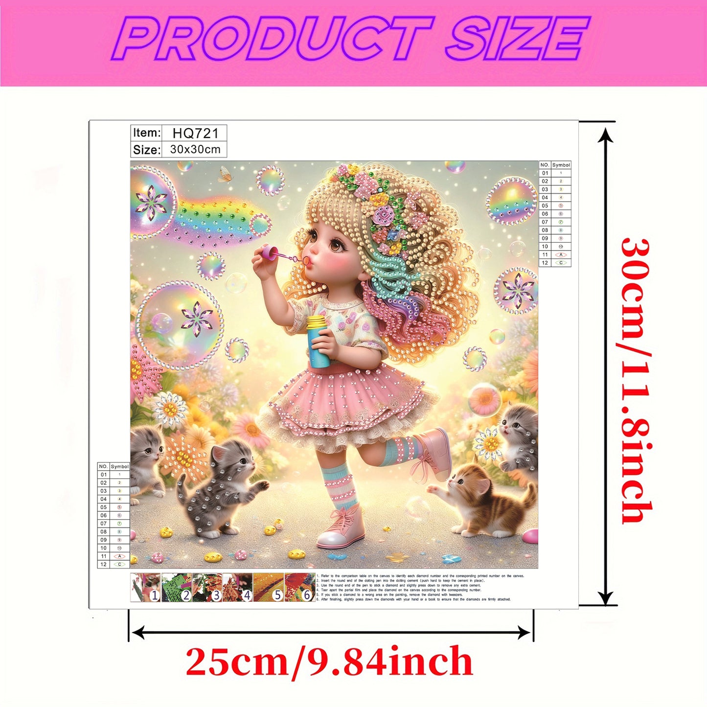 Rainbow Girl - Special Shaped Drill Diamond Painting 30*30CM