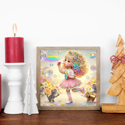 Rainbow Girl - Special Shaped Drill Diamond Painting 30*30CM