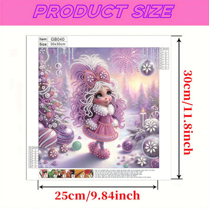 Winter Girl - Special Shaped Drill Diamond Painting 30*30CM