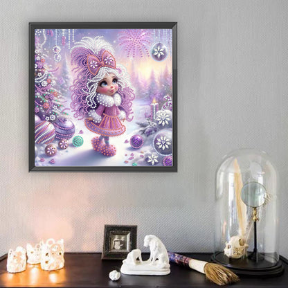 Winter Girl - Special Shaped Drill Diamond Painting 30*30CM