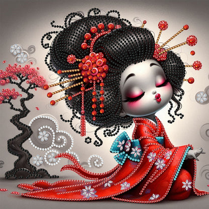 Geisha Girl - Special Shaped Drill Diamond Painting 30*30CM