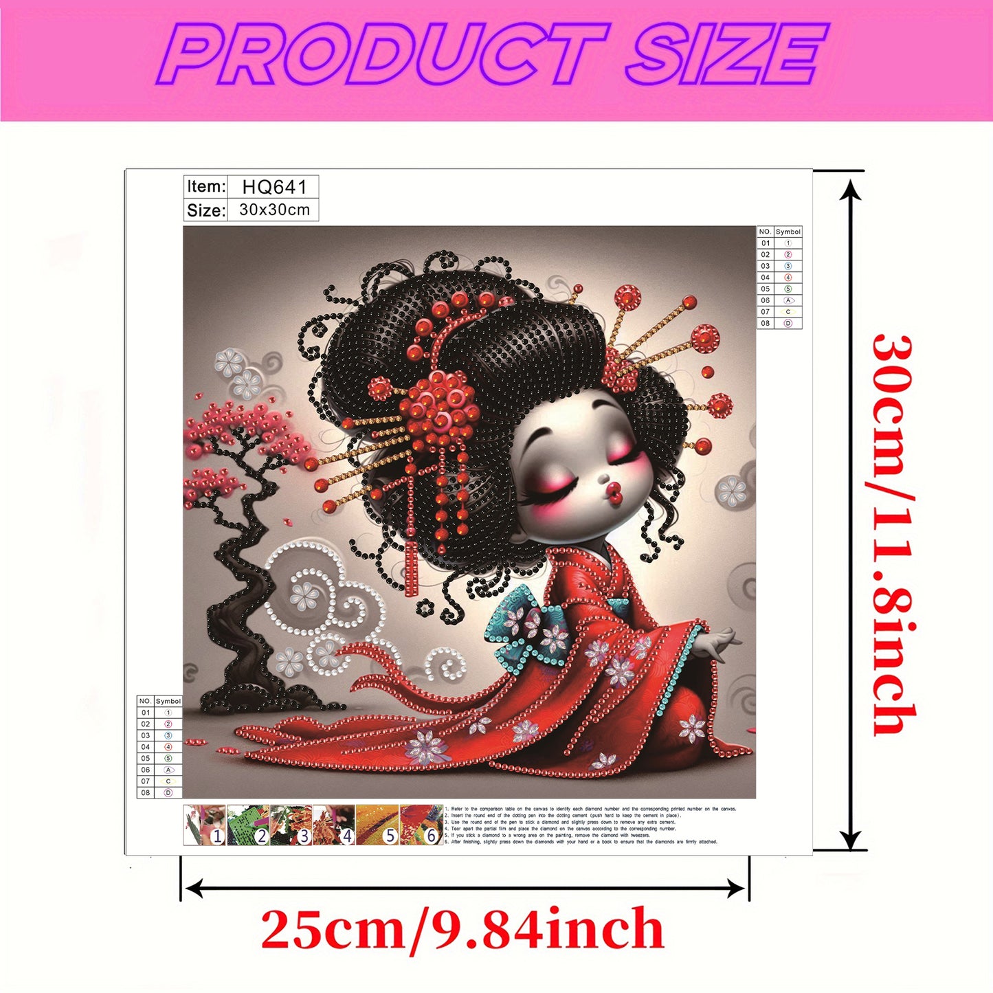 Geisha Girl - Special Shaped Drill Diamond Painting 30*30CM