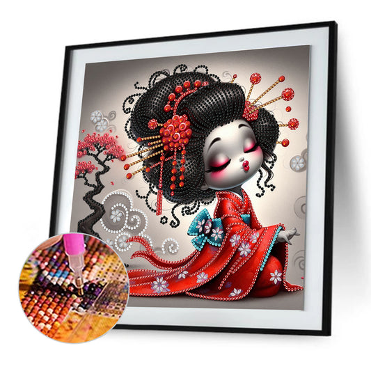 Geisha Girl - Special Shaped Drill Diamond Painting 30*30CM