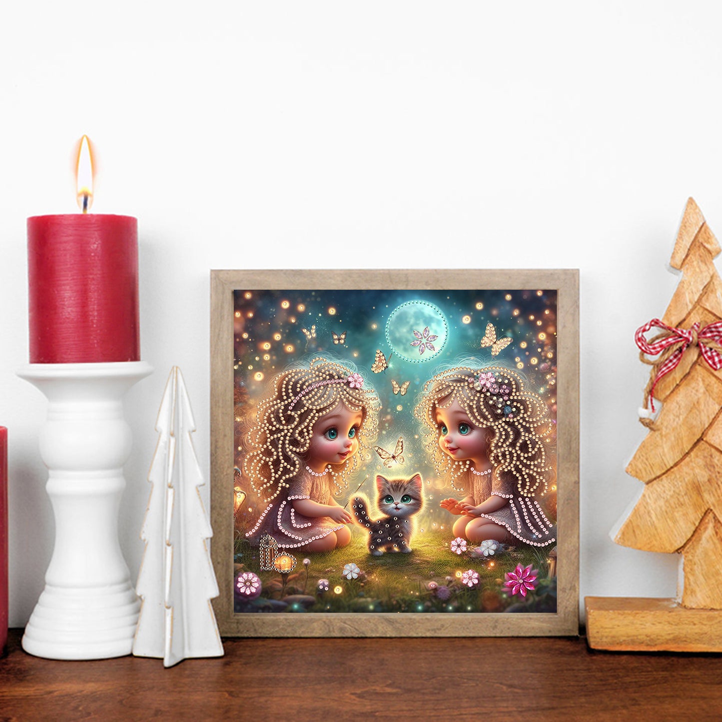 Twin Girls - Special Shaped Drill Diamond Painting 30*30CM