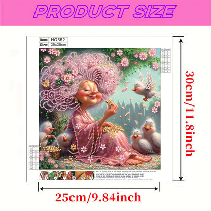 Cute Grandma - Special Shaped Drill Diamond Painting 30*30CM